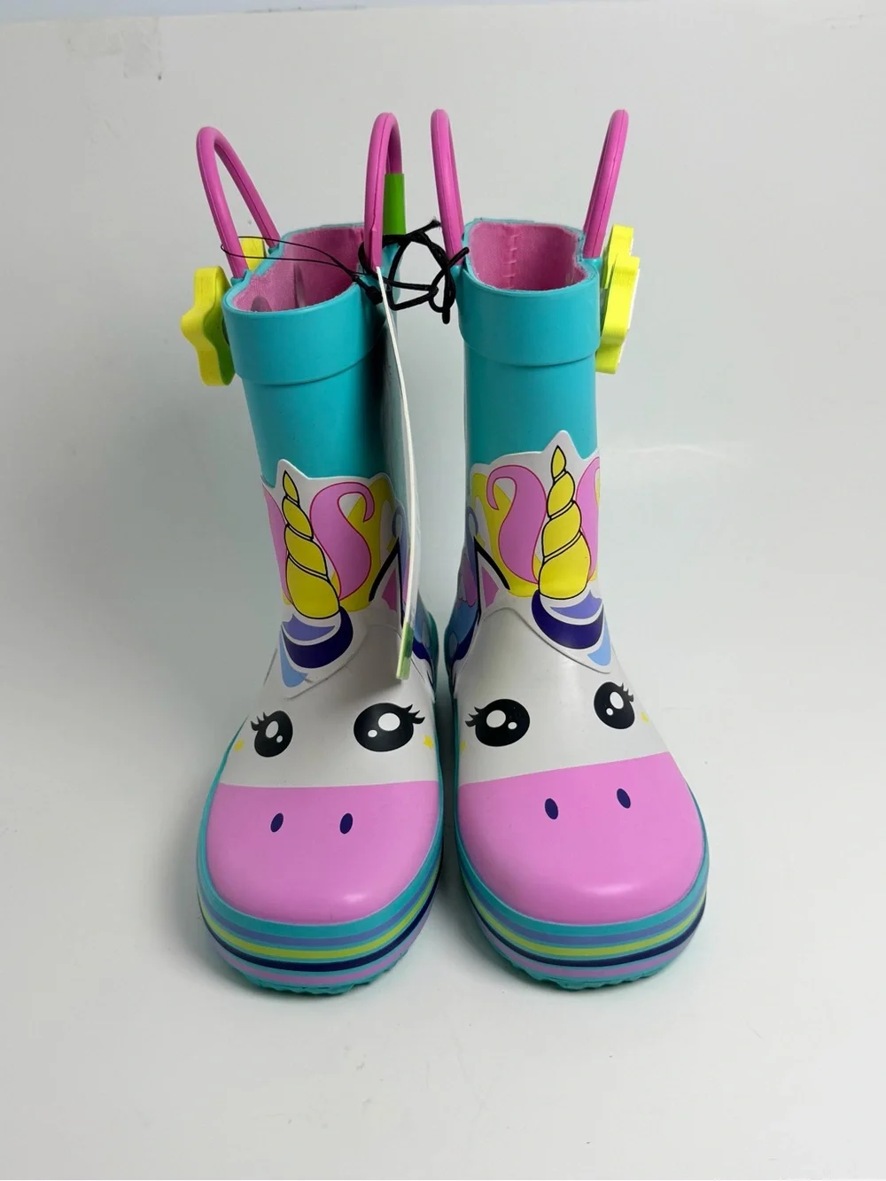 Member's Mark Toddler Unicorn Waterproof Rain Boots - Teal & Pink